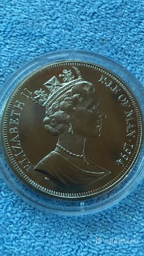 Moneta Isle of Man, 1994m. 1 krona, cu-ni - nuotraukos Nr. 2
