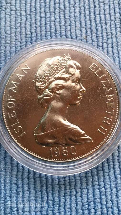 Moneta Isle of Man, 1980m. 1 krona, cu-ni - nuotraukos Nr. 2
