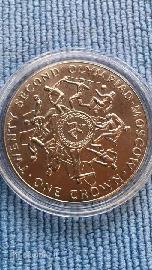 Moneta Isle of Man, 1980m. 1 krona, cu-ni