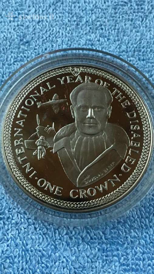 Moneta Isle of Man, 1981m. 1 krona, cu-ni
