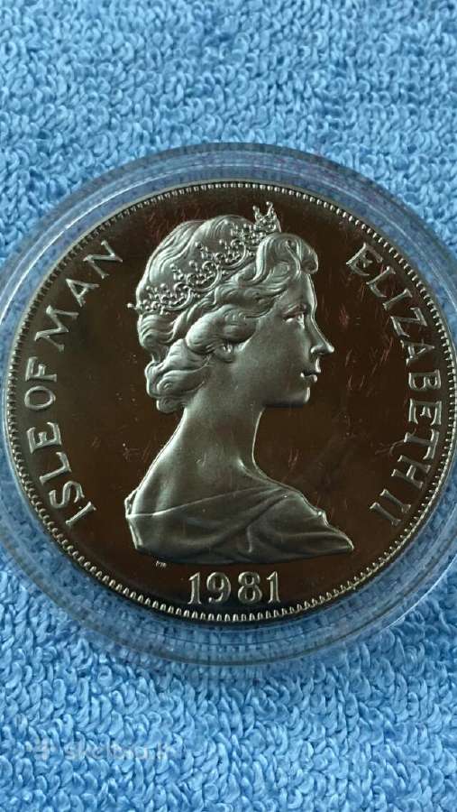 Moneta Isle of Man, 1981m. 1 krona, cu-ni - nuotraukos Nr. 2