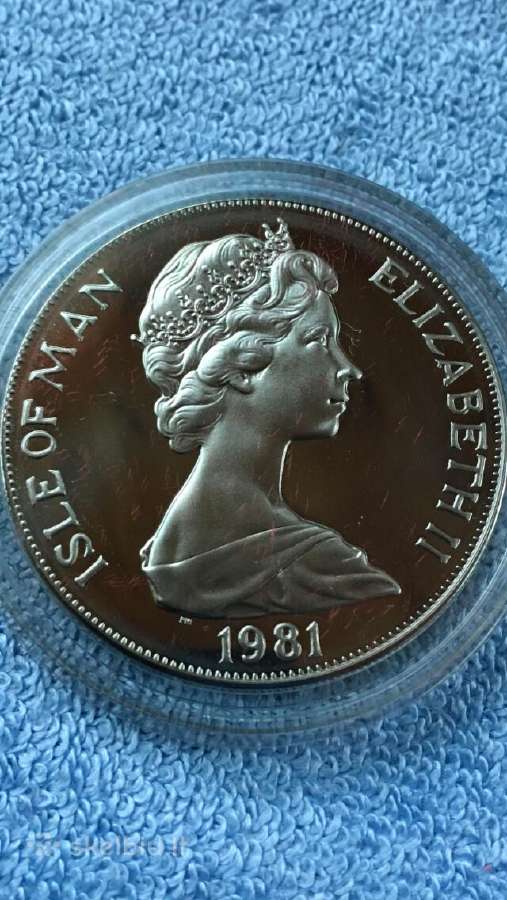 Moneta Isle of Man, 1981m. 1 krona, cu-ni - nuotraukos Nr. 2
