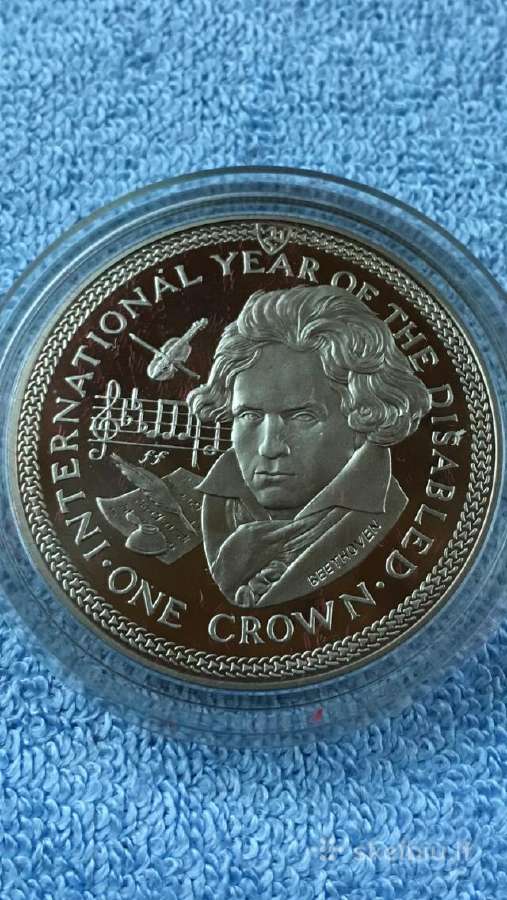 Moneta Isle of Man, 1981m. 1 krona, cu-ni