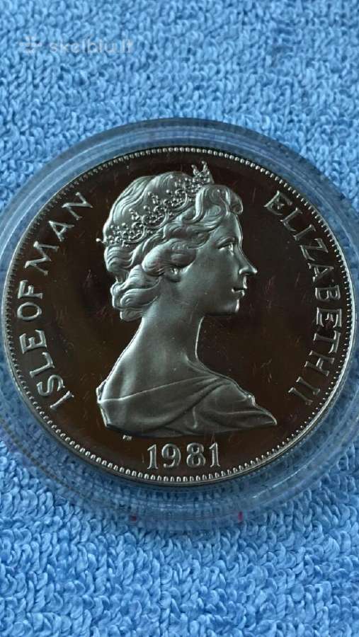 Moneta Isle of Man, 1981m. 1 krona, cu-ni - nuotraukos Nr. 2