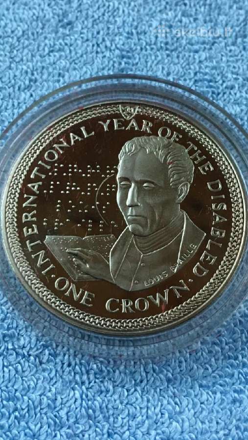 Moneta Isle of Man, 1981m. 1 krona, cu-ni