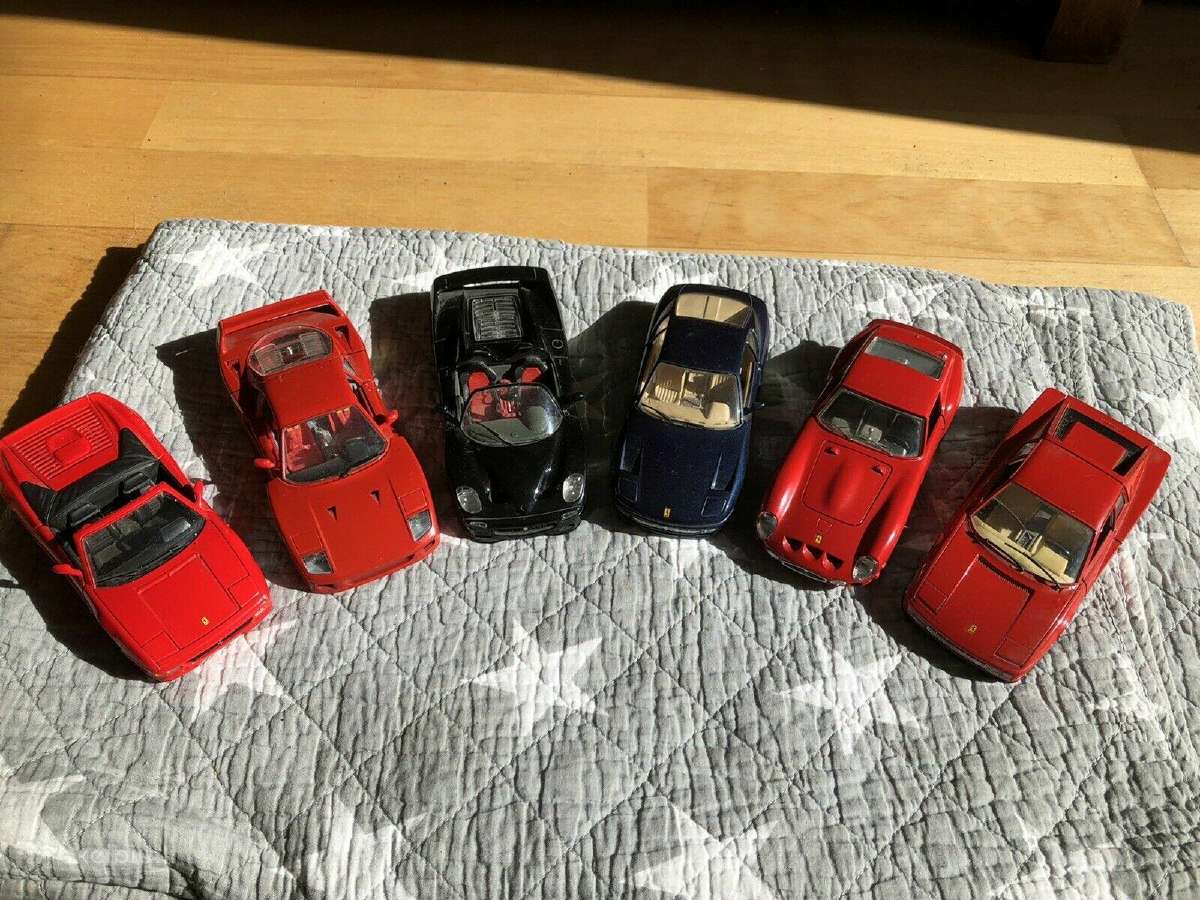 Ferrari 1:24 modeliai F40 f50 gto testarossa ir ki