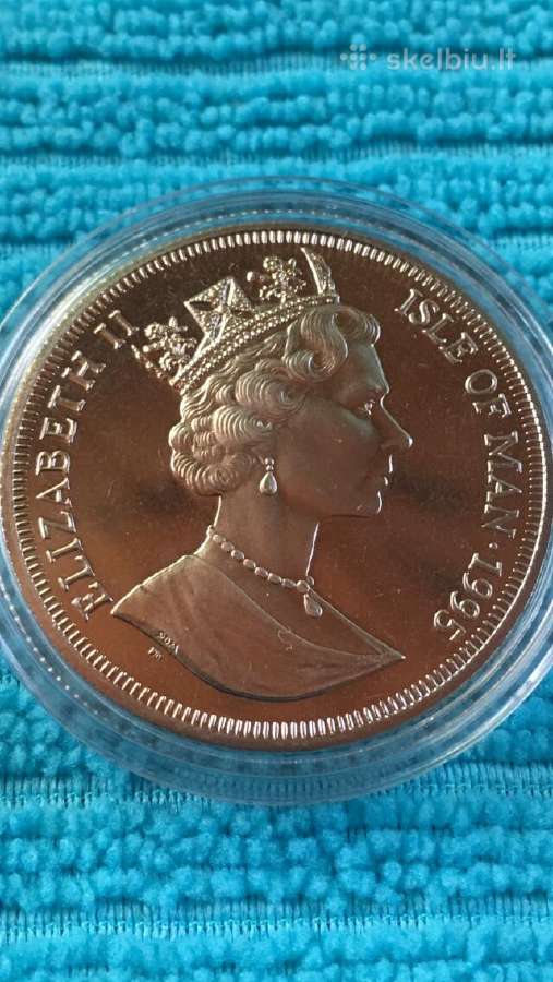 Moneta Isle of Man 1995m. 1 krona, cu-ni - nuotraukos Nr. 2