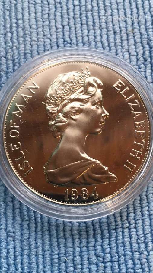 Moneta Isle of Man 1984m. 1 krona, cu-ni - nuotraukos Nr. 2