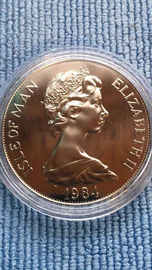 Moneta Isle of Man 1984m. 1 krona, cu-ni - nuotraukos Nr. 2