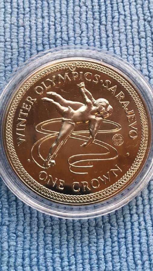 Moneta Isle of Man 1984m. 1 krona, cu-ni