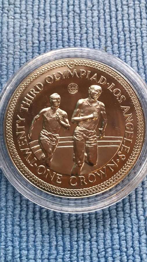 Moneta Isle of Man 1984m. 1 krona, cu-ni