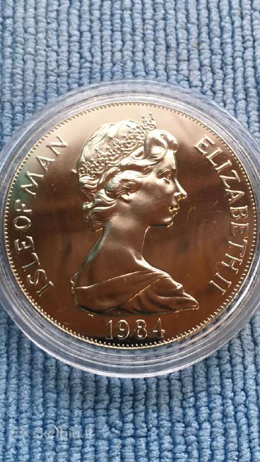 Moneta Isle of Man 1984m. 1 krona, cu-ni - nuotraukos Nr. 2