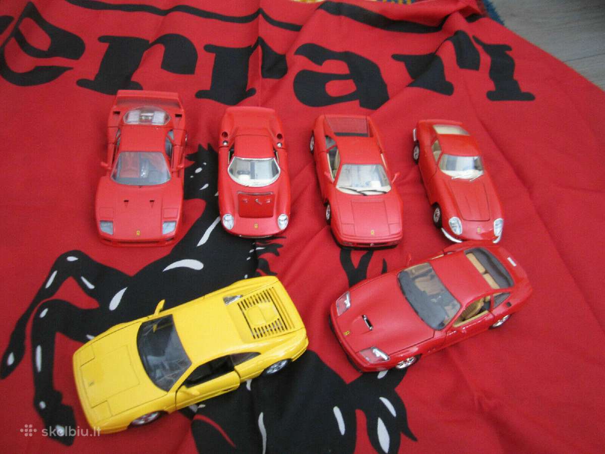 Ferrari 1:24 modeliai F40 f50 gto testarossa