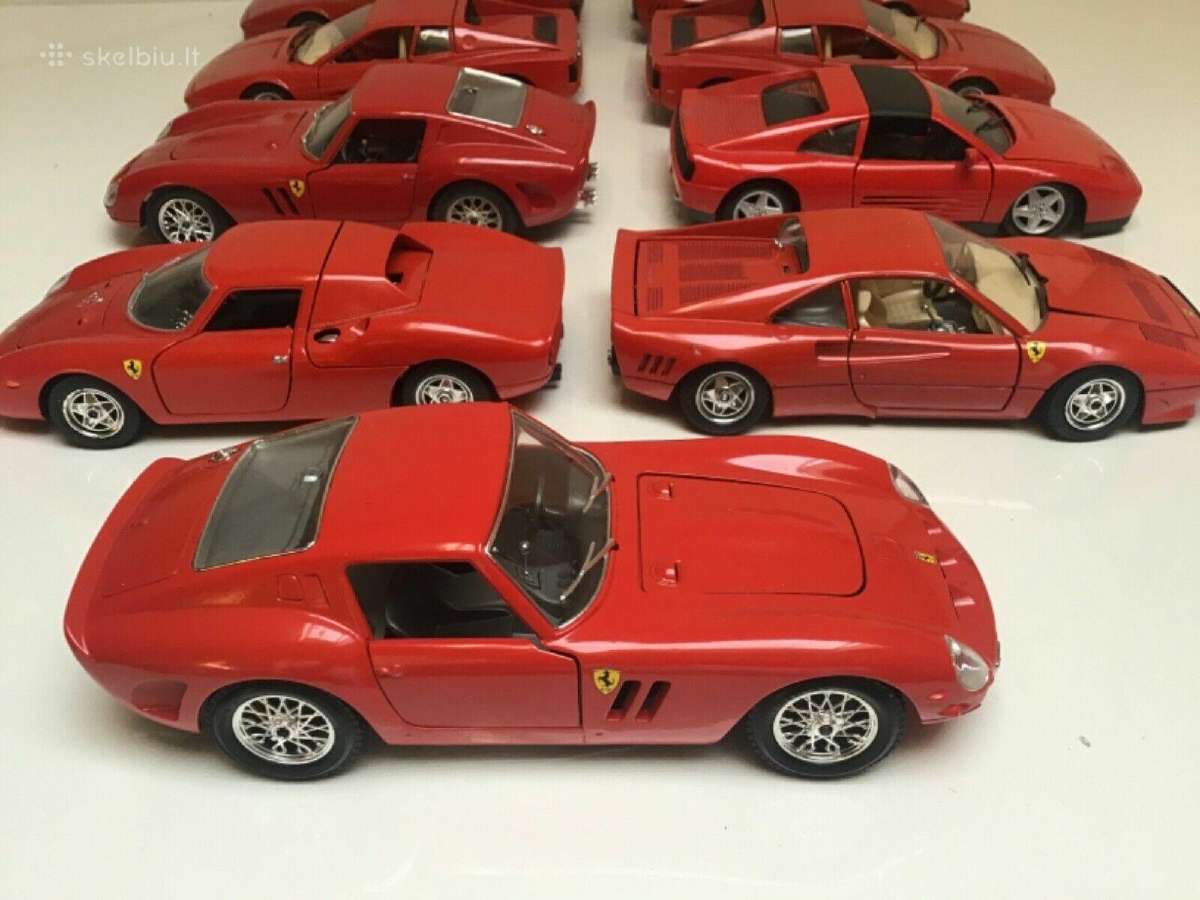 Ferrari 1:24 modeliai F40 f50 gto testarossa