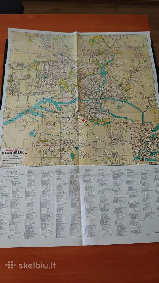 Konigsberg miesto planas 1938 m.