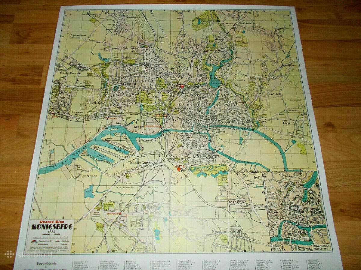 Konigsberg miesto planas 1938 m. - nuotraukos Nr. 9