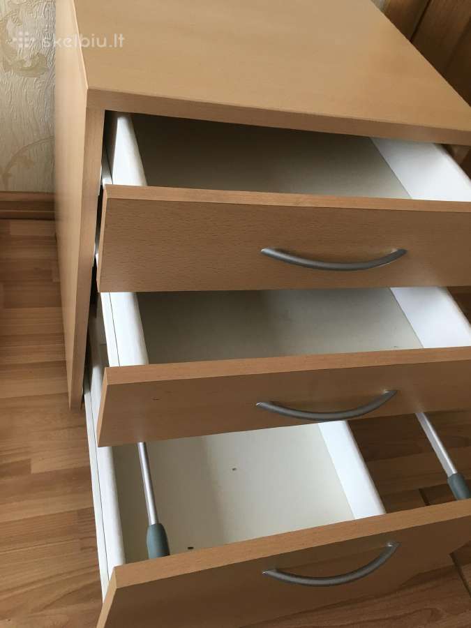 Biuro ar namų spintelė su stalčiais ant ratukų - nuotraukos Nr. 7