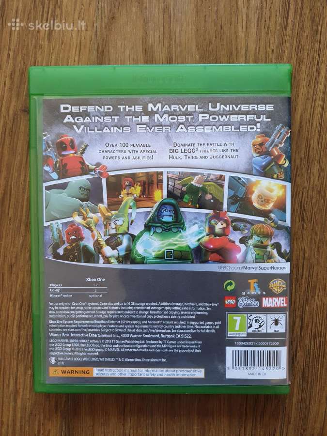 Xbox One Lego Marvel Super Heroes - nuotraukos Nr. 2