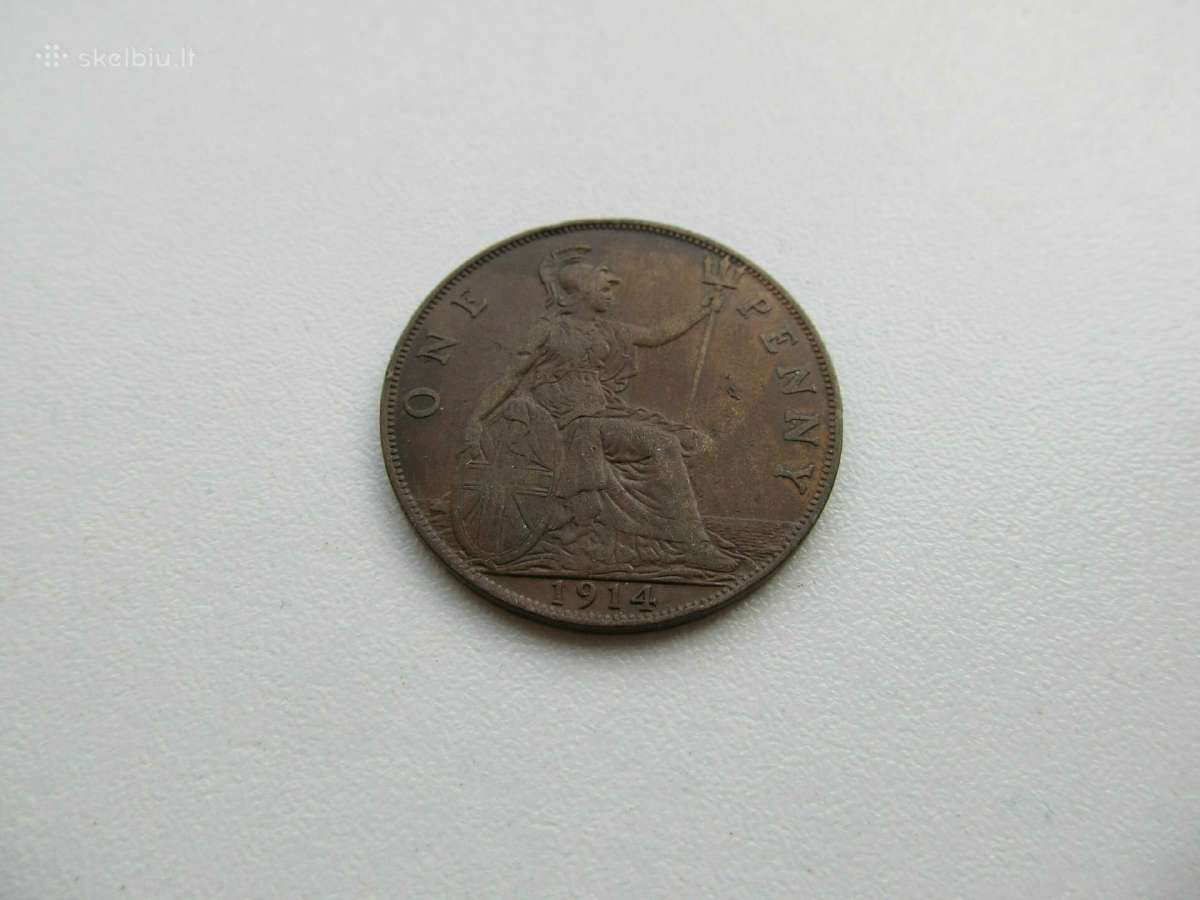 1 penny , Anglija , 1914 - nuotraukos Nr. 2