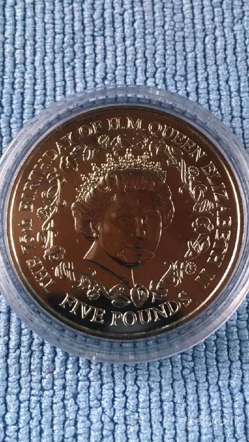 Moneta Guernsey 2001m. 5 svarai, cu-ni