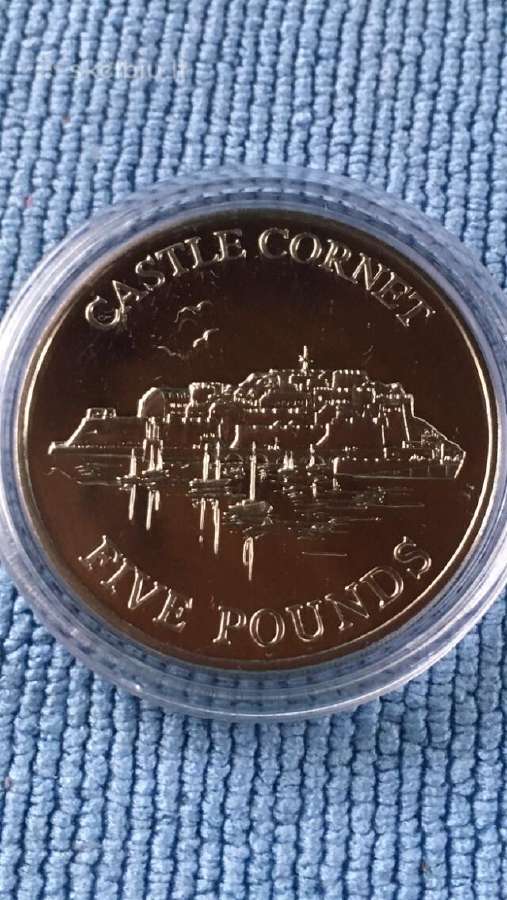 Moneta Guernsey 1997m. 5 svarai, cu-ni