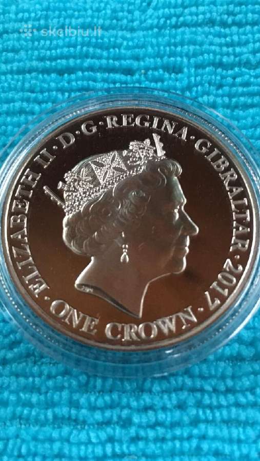 Moneta Gibraltar 2017m. 1 krona, cu-ni - nuotraukos Nr. 2
