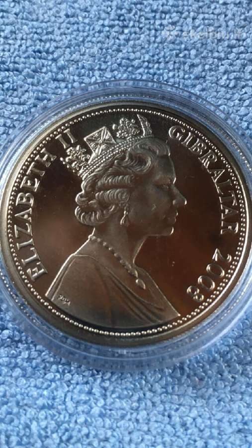Moneta Gibraltar 2008m. 1 krona, cu-ni - nuotraukos Nr. 2
