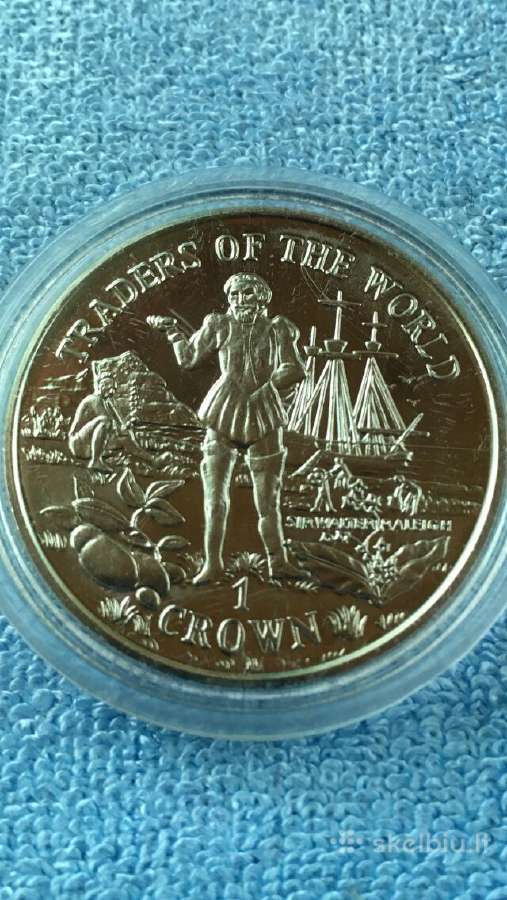 Moneta Gibraltar 1998m. 1 krona, cu-ni