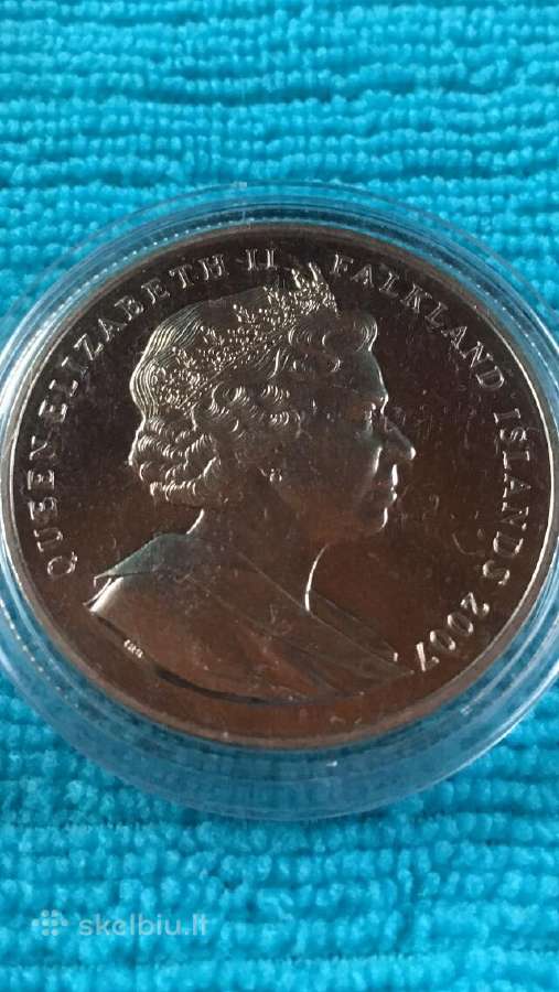 Moneta Falkland isl. 2007m. 1 krona, cu-ni - nuotraukos Nr. 2