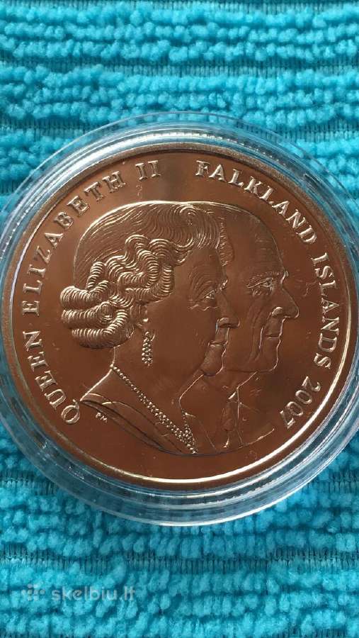 Moneta Falkland isl. 2007m. 1 krona, cu-ni - nuotraukos Nr. 2