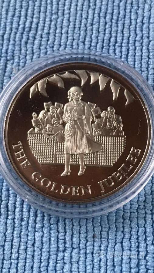 Moneta Falkland isl. 2002m. 50 centu, cu-ni