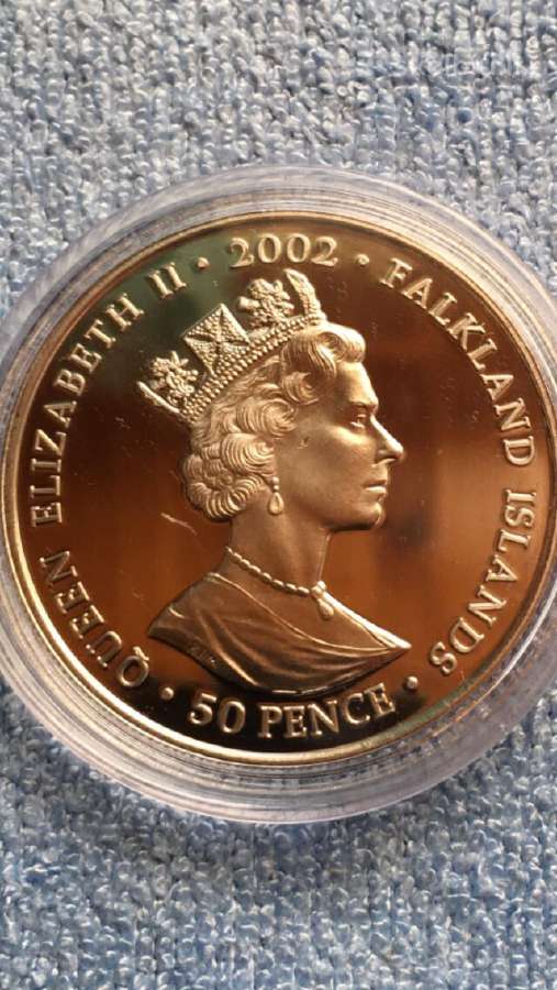 Moneta Falkland isl. 2002m. 50 centu, cu-ni - nuotraukos Nr. 2