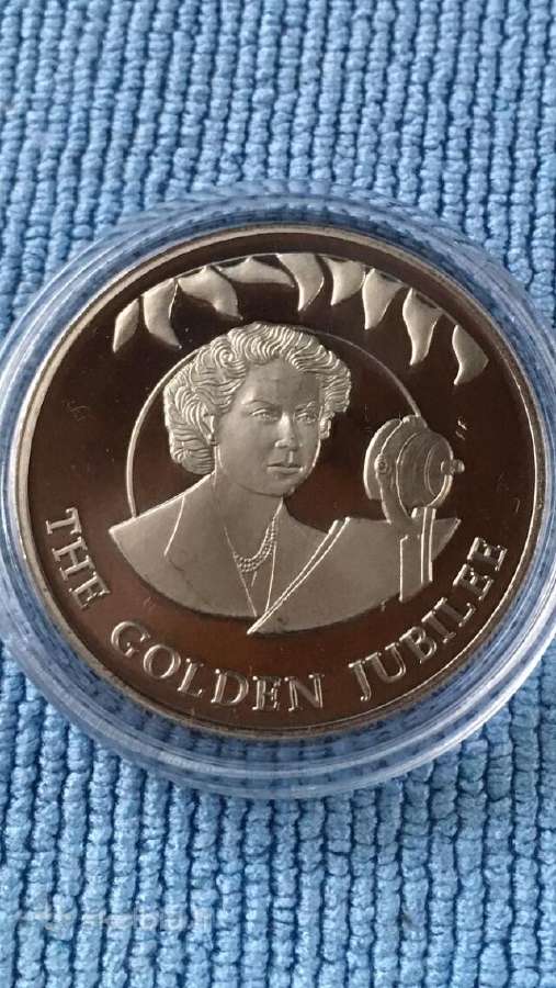 Moneta Falkland isl. 2002m. 50 centu, cu-ni