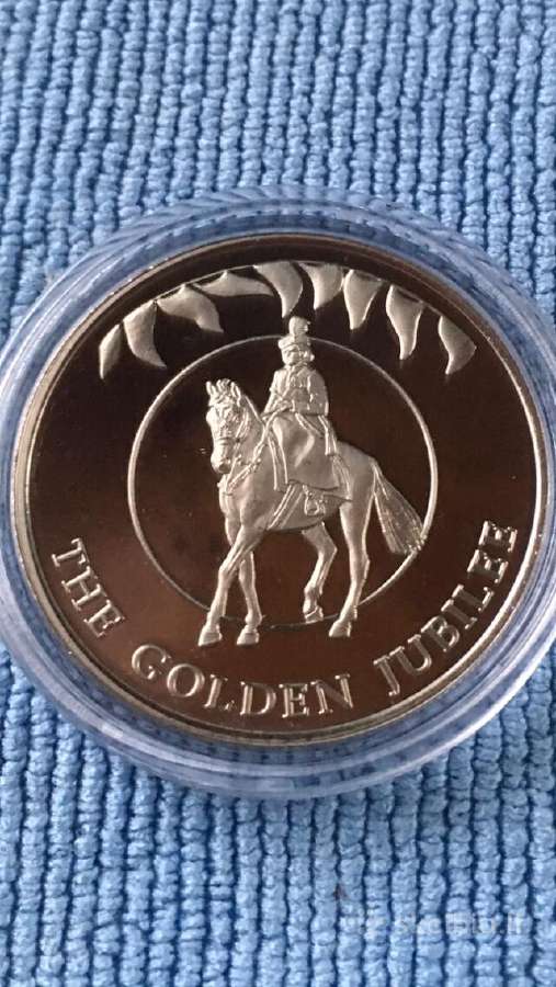 Moneta Falkland isl. 2002m. 50 centu, cu-ni