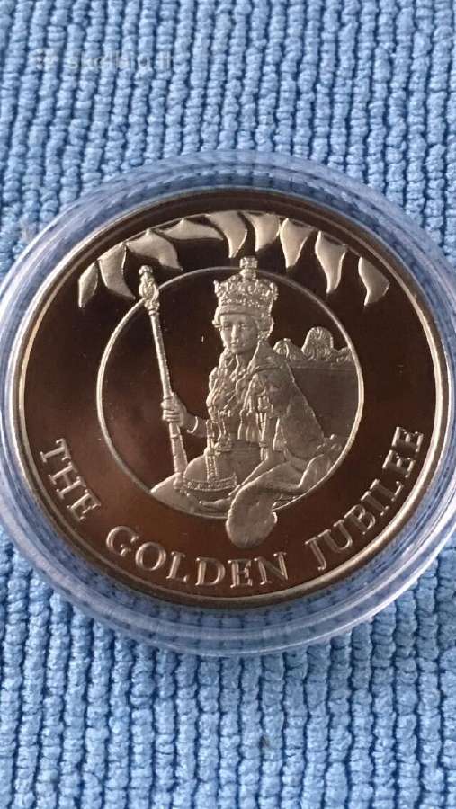 Moneta Falkland isl. 2002m. 50 centu, cu-ni