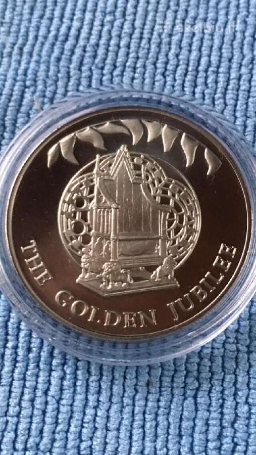 Moneta Falkland isl. 2002m. 50 centu, cu-ni