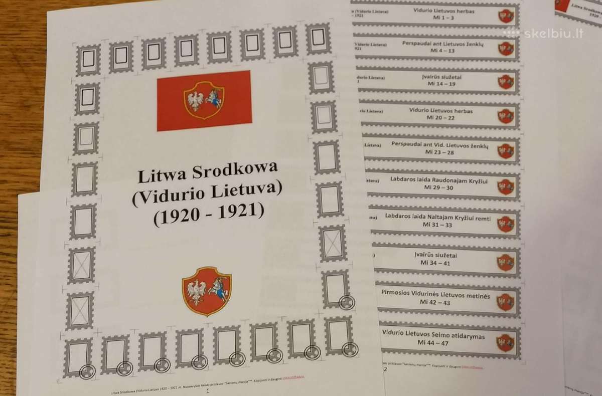 Užrašai Vidurio Lietuvos pašto ženklų kolekcijai - nuotraukos Nr. 4