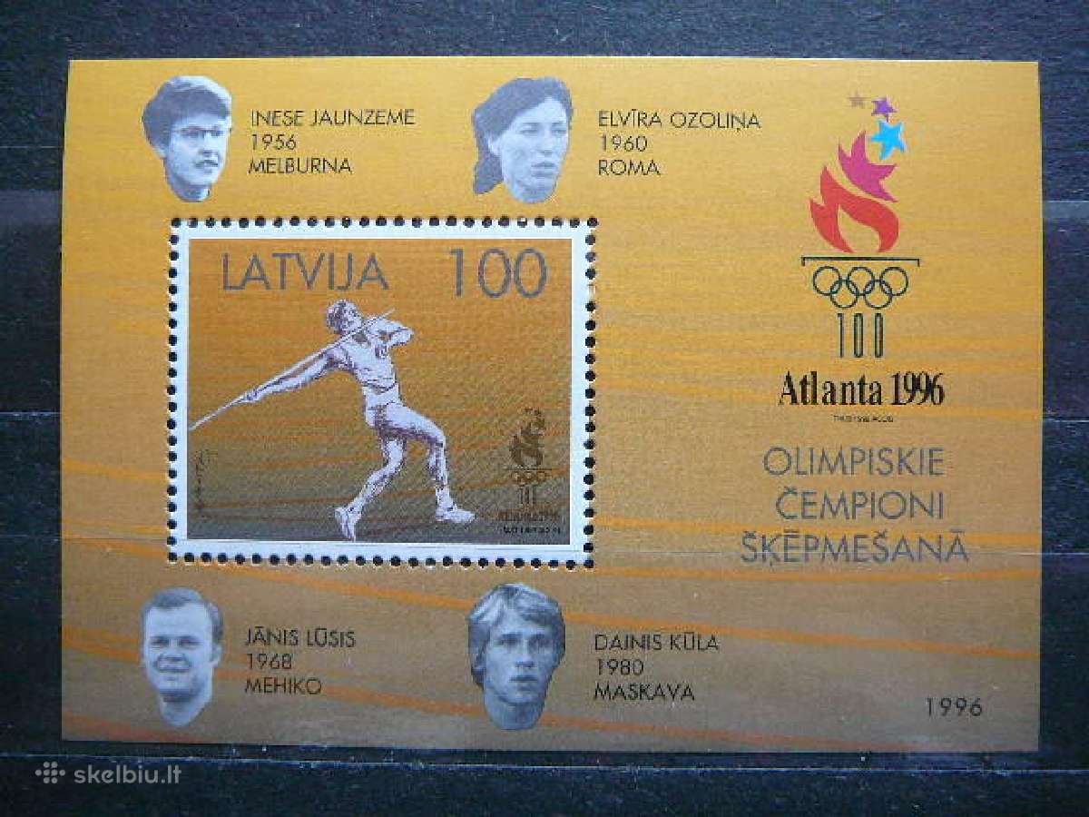 Latvija 1996 Olimpines Mnh llt431