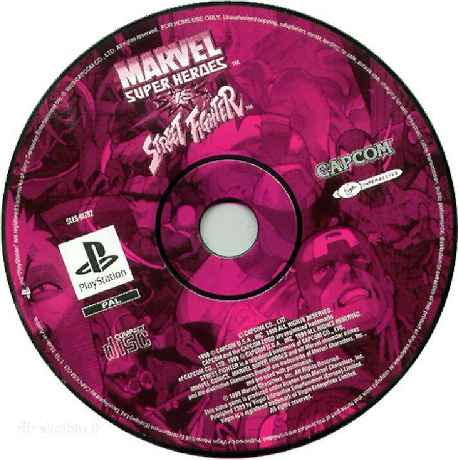 Marvel Super Heroes vs Street fighter Ps1 Pal - nuotraukos Nr. 17