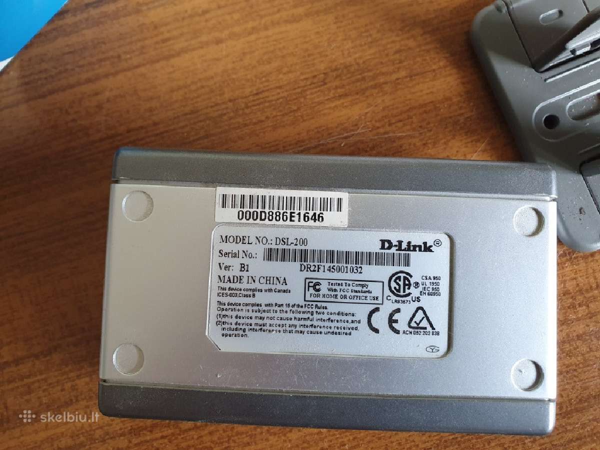 Senas Adsl modemas D-link Dsl-200 - nuotraukos Nr. 5
