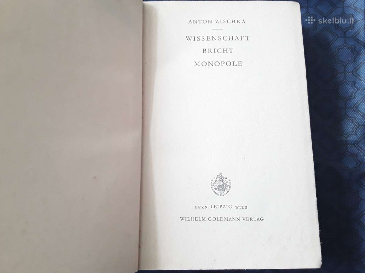 Knyga . Wissenschaft Bricht Monopole 1936 - nuotraukos Nr. 2