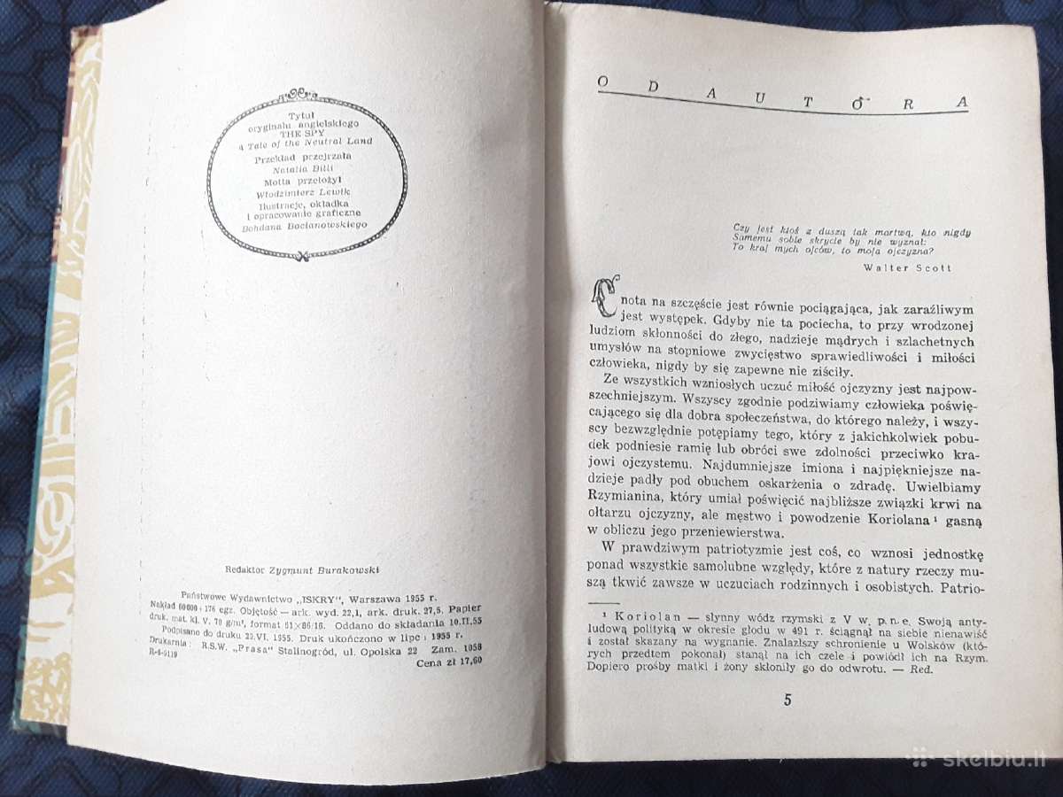 Knyga . Szpieg 1955 - nuotraukos Nr. 2