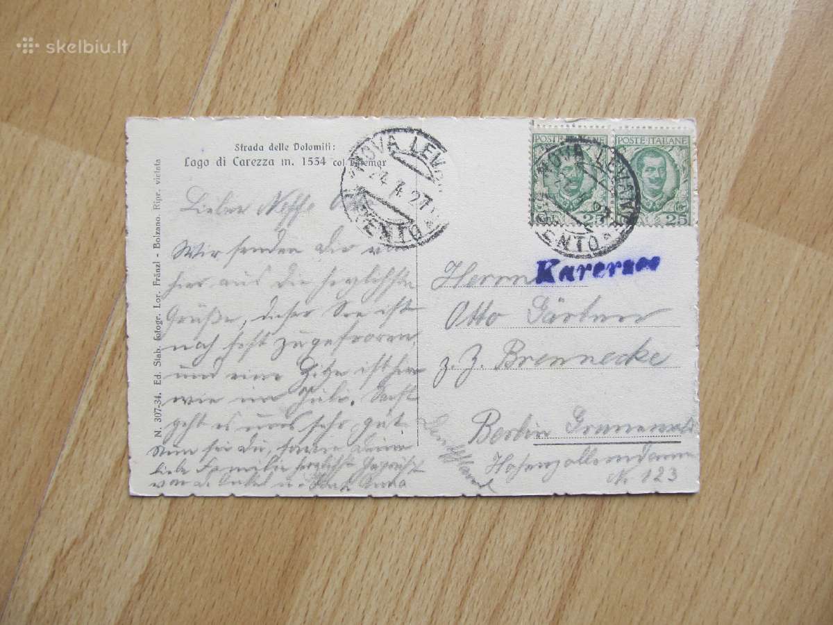 Atvirukai 1927 metų , Italija , Austrija - nuotraukos Nr. 2