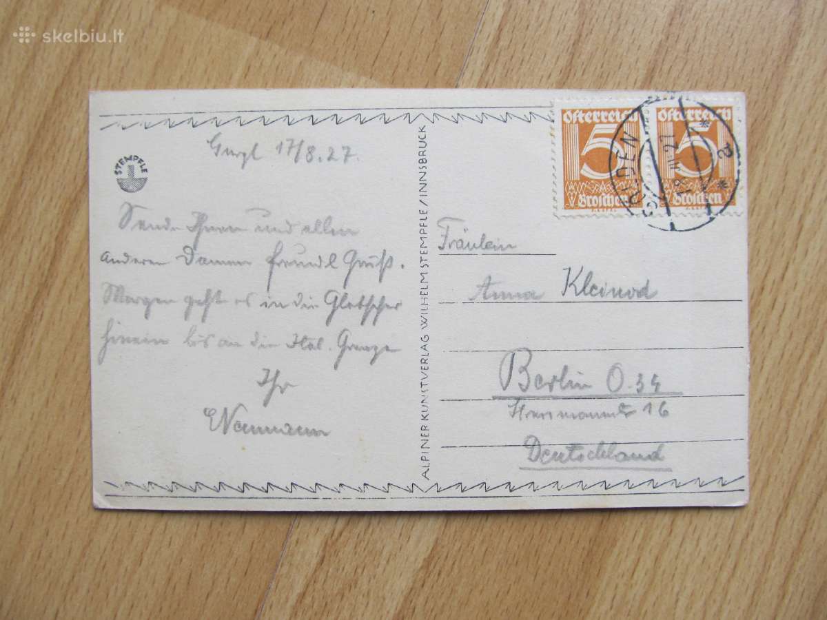 Atvirukai 1927 metų , Italija , Austrija - nuotraukos Nr. 4