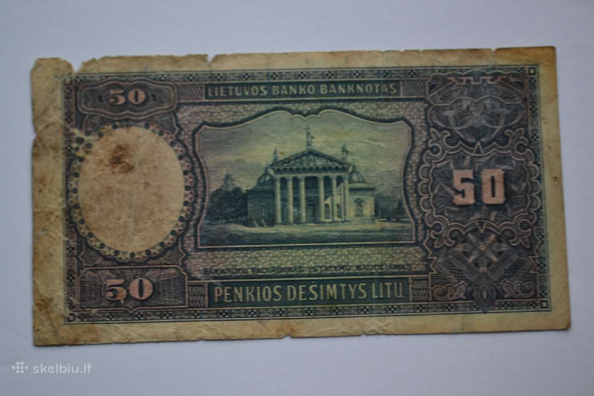 50 litu 1928 m. B 418. 000 - nuotraukos Nr. 2