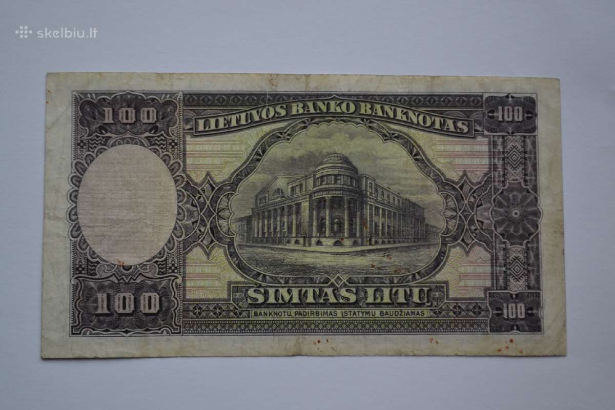 100 litu 1928 m. - nuotraukos Nr. 2
