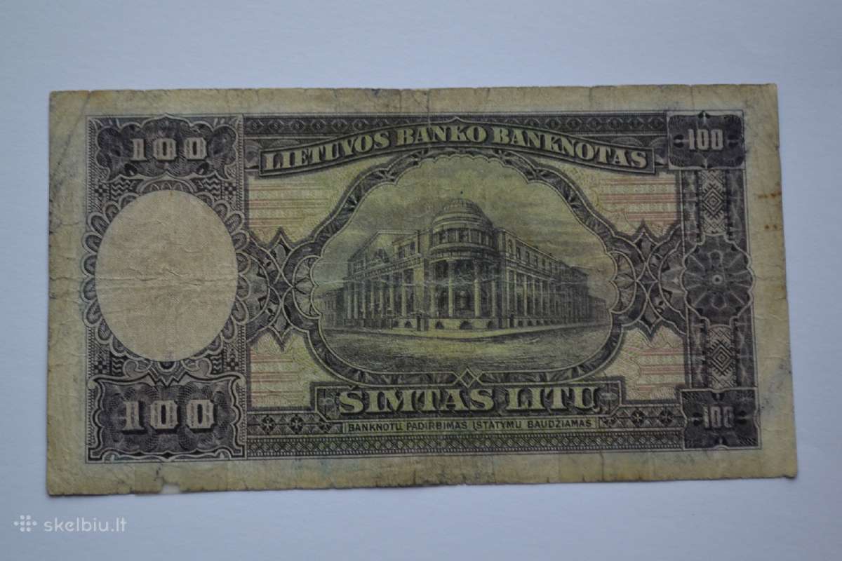 100 litu 1928 m. - nuotraukos Nr. 2