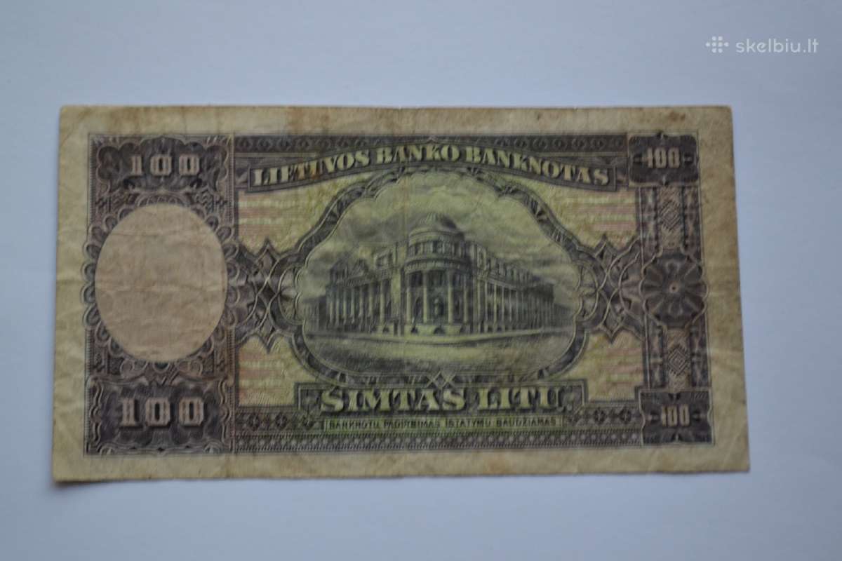100 litu 1928 m. - nuotraukos Nr. 2