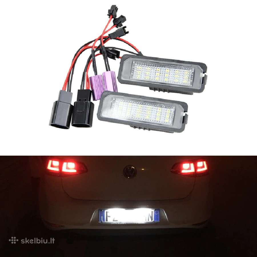 Ryškus LED numerio apšvietimas automobiliui Canbus - nuotraukos Nr. 2
