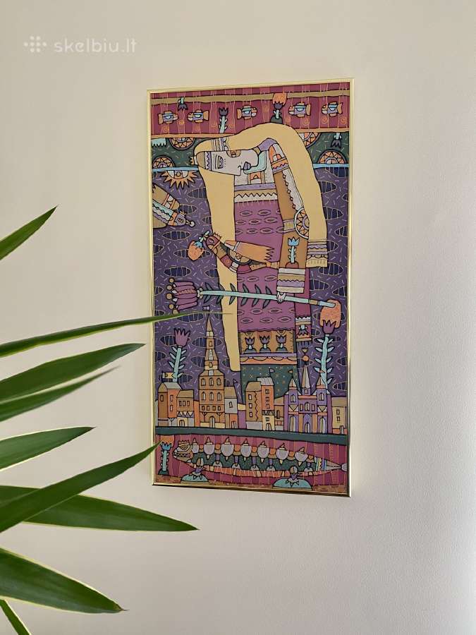 Tomas Rudokas "Angelas virš miesto". Šilkas. 40x80